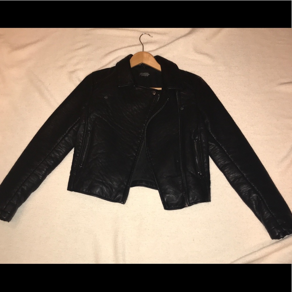 Women’s TopShop leather leather jacket